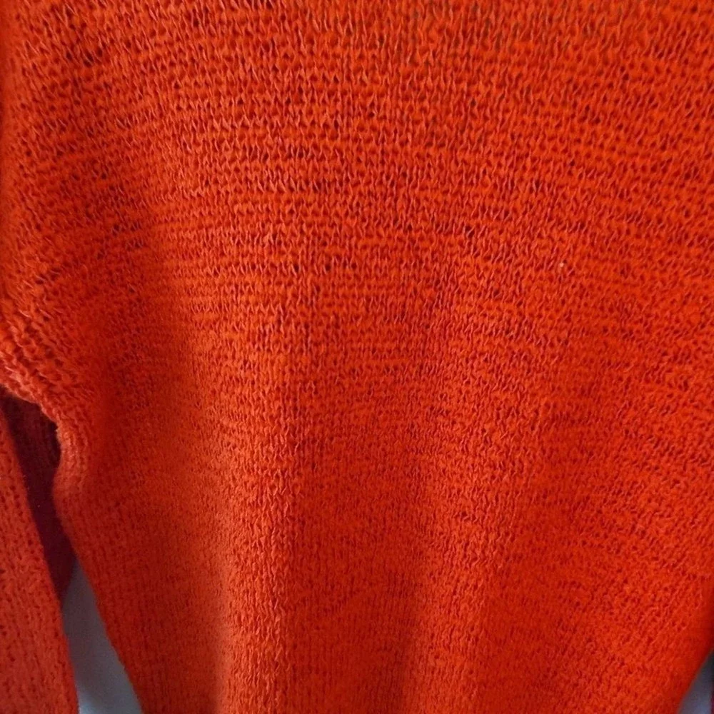 J‎ crew cropped orange sweater size small
